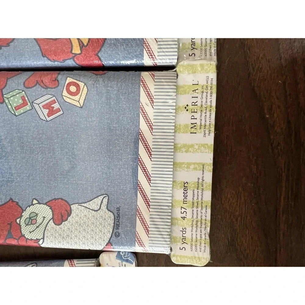 Sesame Street Elmo Wallpaper Border 5 yd Roll Lot of 4 Imperial Sunworthy‎ 2000